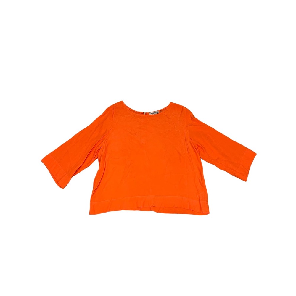 Women's Sam & Lavi Long Sleeve Blouse,‎ Orange, M, #382-O